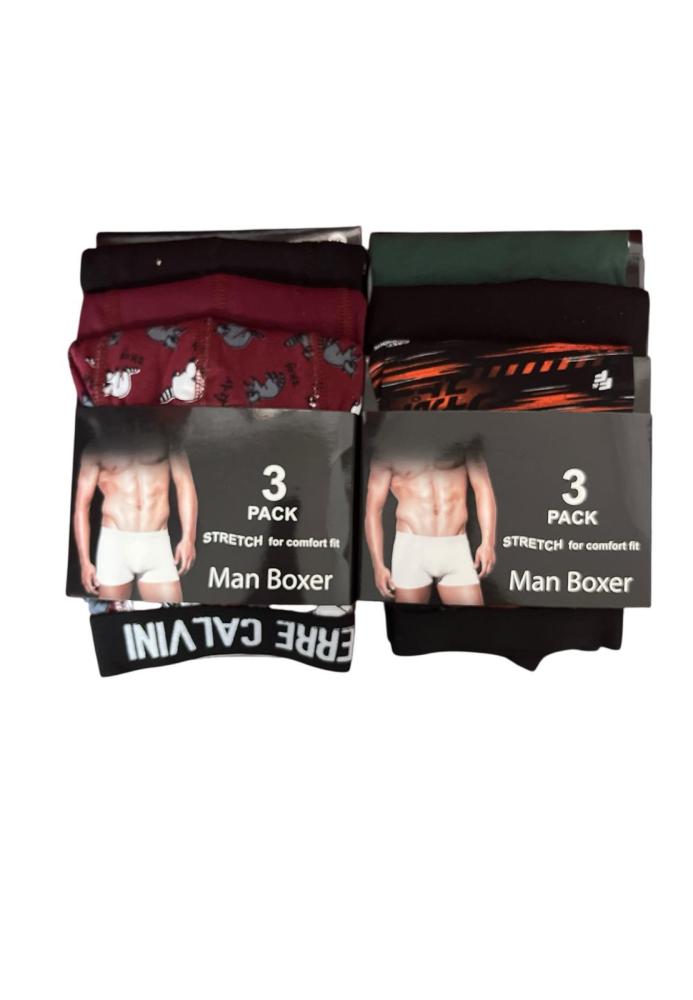 Boxer de Barbati 3 la Set , Culori Diversificate,Engros