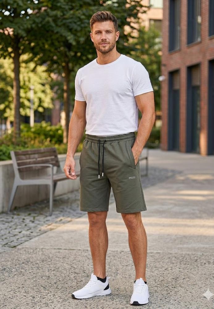 Pantaloni Scurți Bărbați,culoare Kaki, Engros