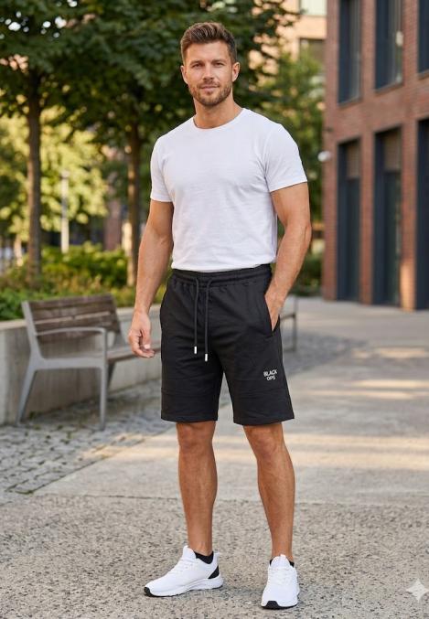 Pantaloni Scurți Bărbați,culoare Negru, Engros