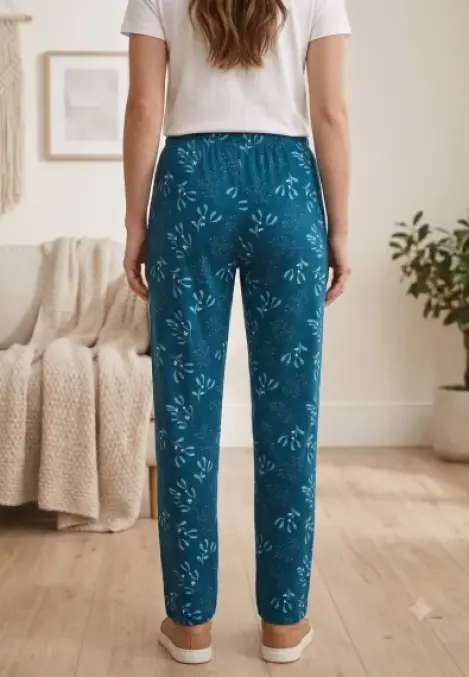Pantaloni Damă Serena din Bumbac cu Buzunare și Șnur în Talie – Engros