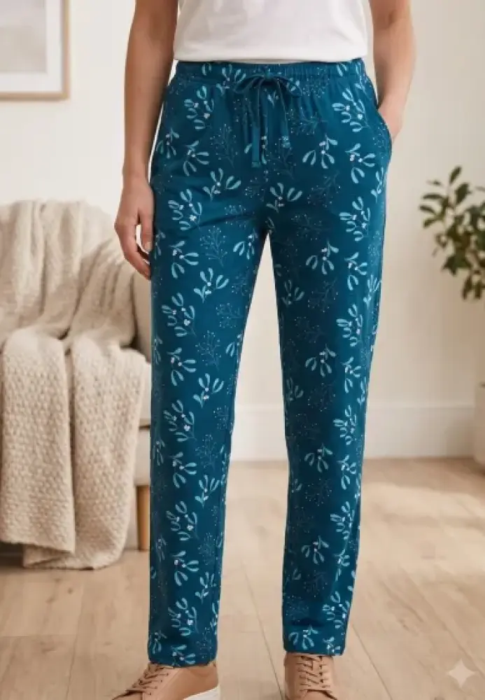 Pantaloni Damă Serena din Bumbac cu Buzunare și Șnur în Talie – Engros