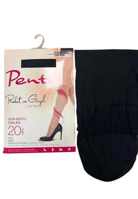 Sosete pana la genunchi Penti, Gün Boyu Dinlen, FIT 20 den,Negre,Engros