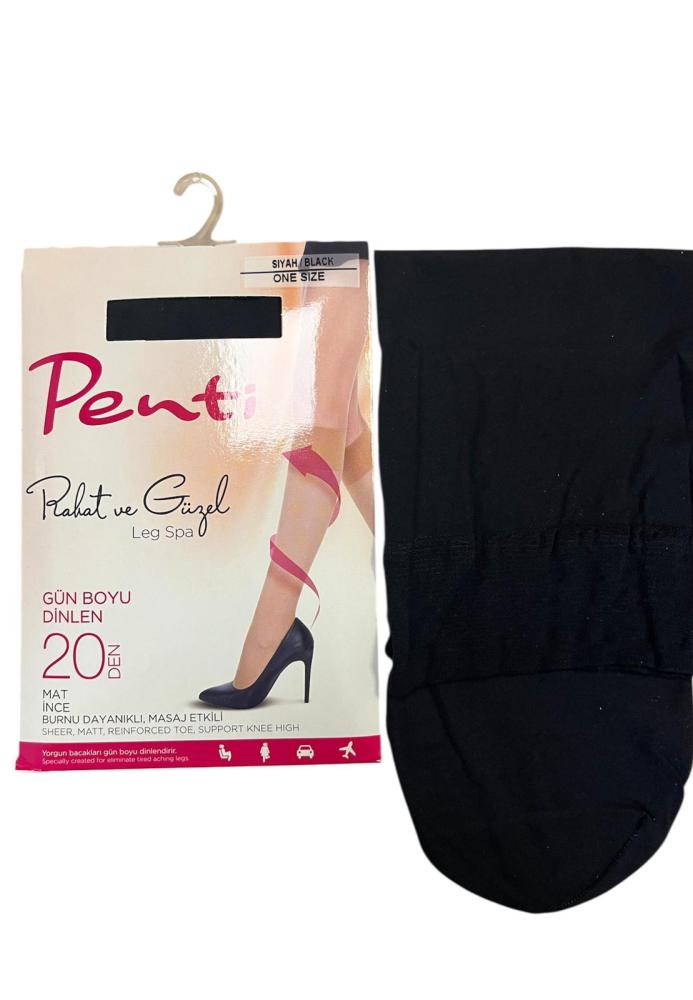 Sosete pana la genunchi Penti, Gün Boyu Dinlen, FIT 20 den,Negre,Engros