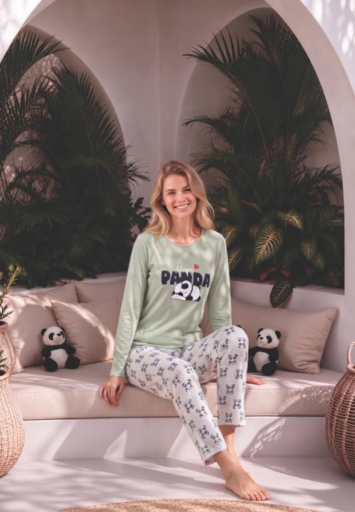 Pijama dama Serena cu maneca lunga si pantalon lung ,Engros