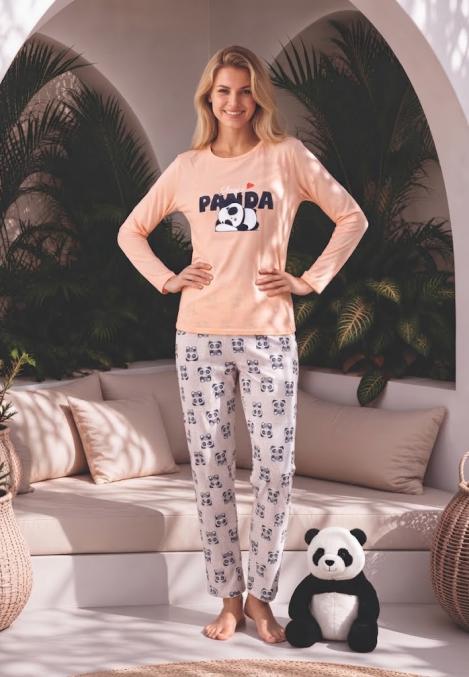 Pijama dama Serena cu maneca lunga si pantalon lung,Engros