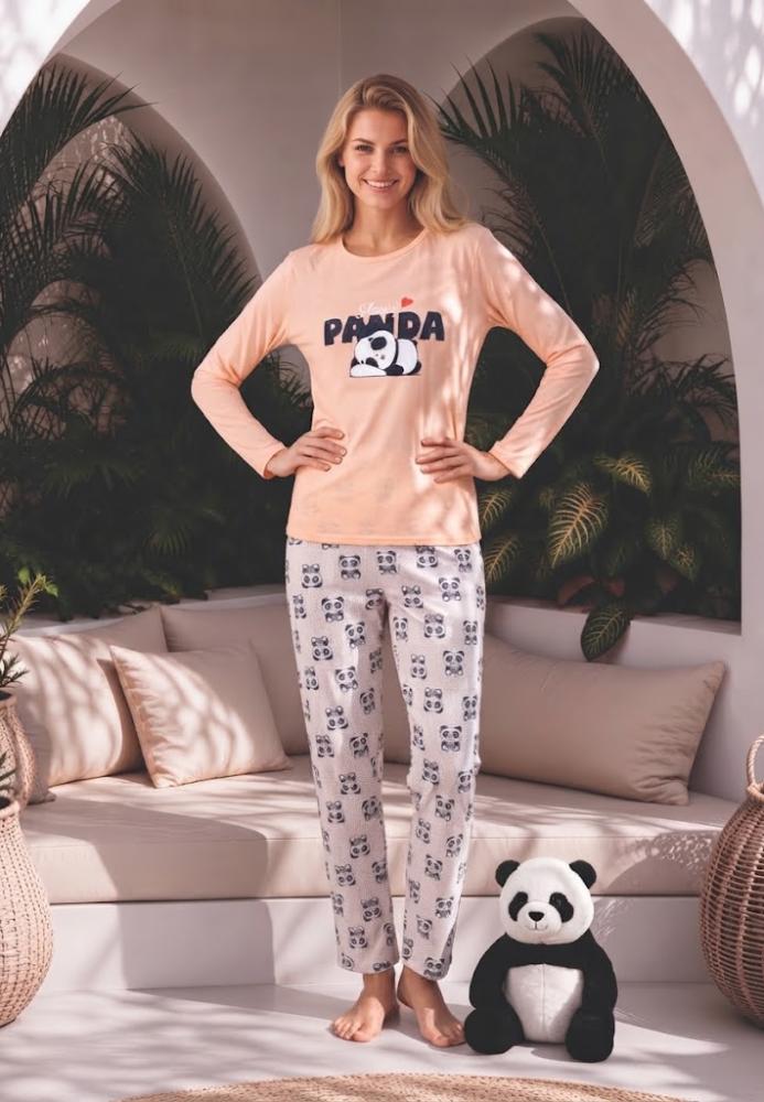Pijama dama Serena cu maneca lunga si pantalon lung,Engros