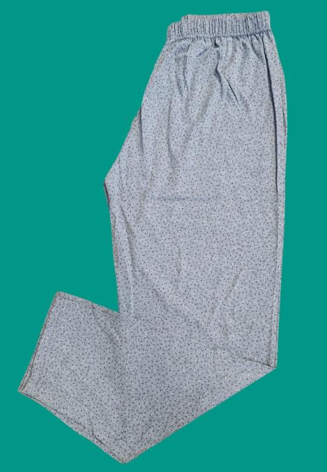Pantaloni-pijama-barbati-gri-cu-buline-negre-bumbac, Engros