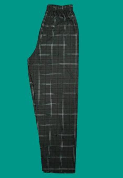 Pantaloni-pijama-barbati-Kaki-cu-carouri-bumbac, Engros