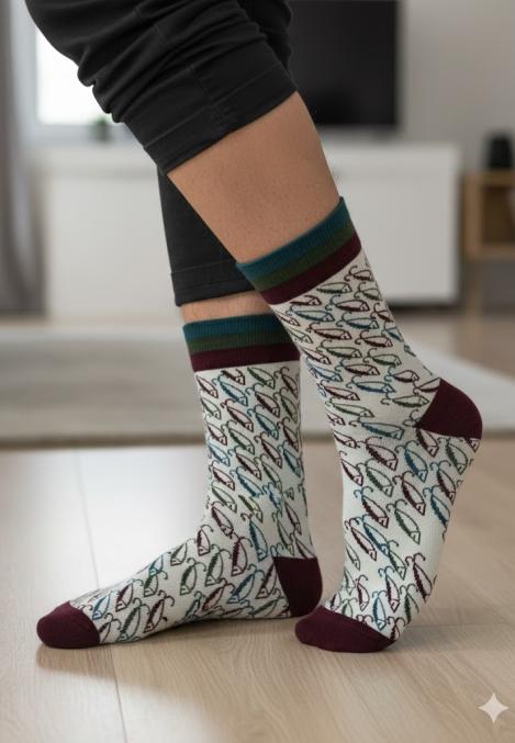 Șosete Bărbătești Organice Fără Cusătură, culoare crem,Engros