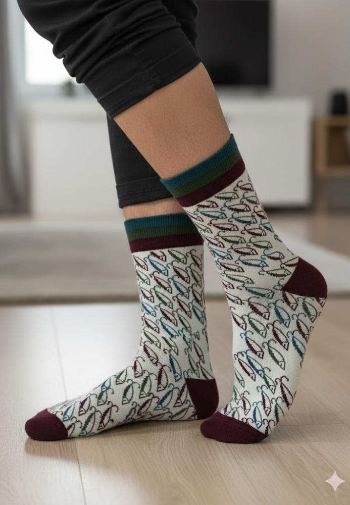 Șosete Bărbătești Organice Fără Cusătură, culoare crem,Engros