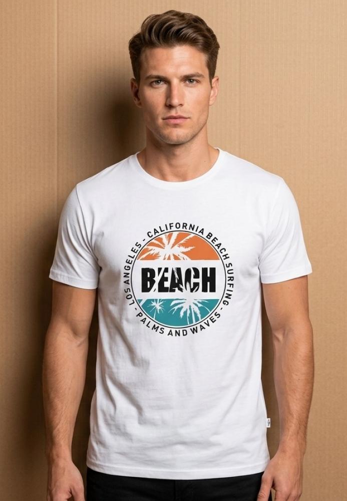 Tricou bărbătesc Seren „Beach", culoare Alb, Engros