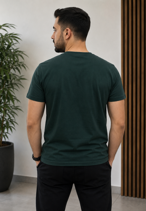 Tricou bărbătesc Serena, culoare verde închis, Engros