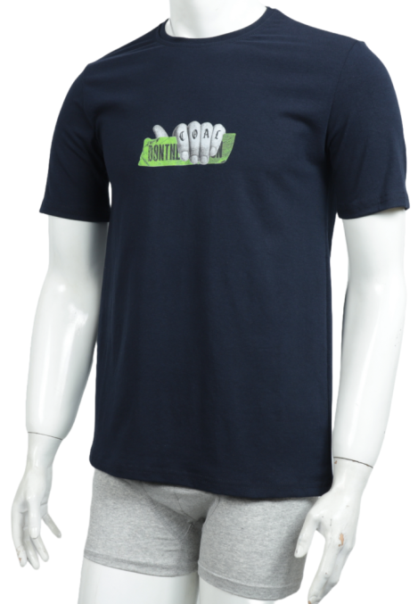 Tricou Bărbați cu Imprimeu COAL ,Culoare Negru,Engros