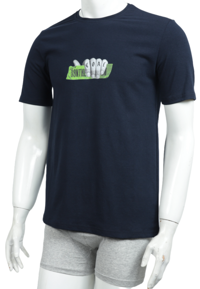 Tricou Bărbați cu Imprimeu COAL ,Culoare Negru,Engros