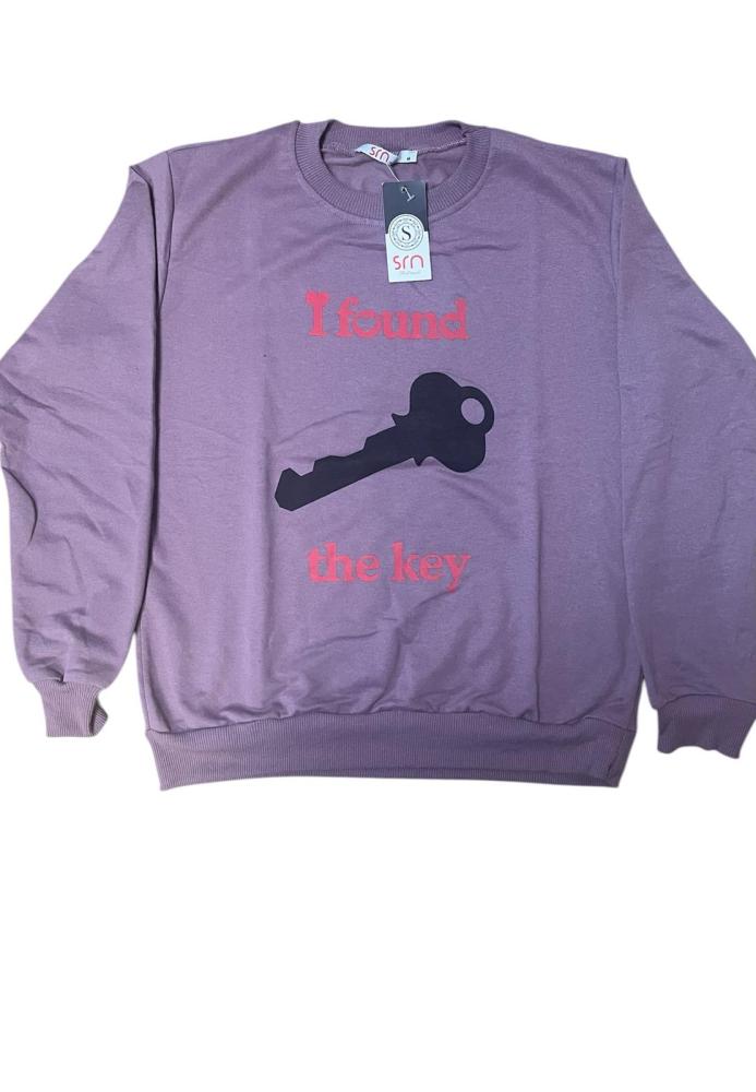 Bluza barbat ,Imprimeu negru ,culoare mov inchis, En-gros