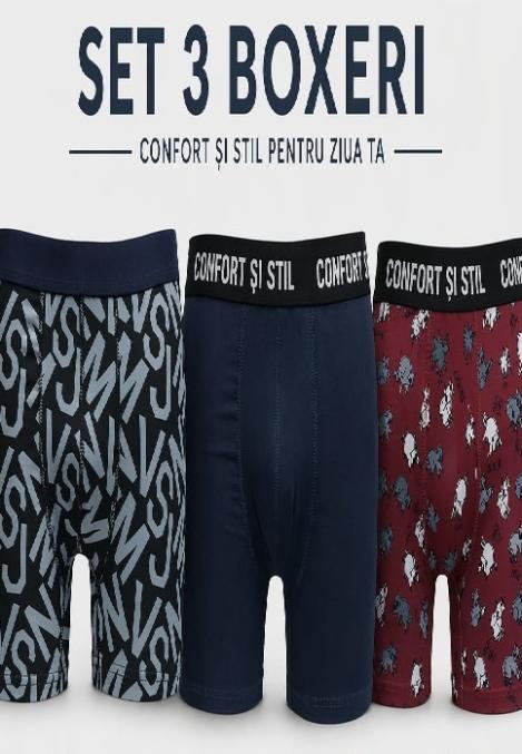 Boxer de Barbati 3XSet , Culori Diversificate,Engros