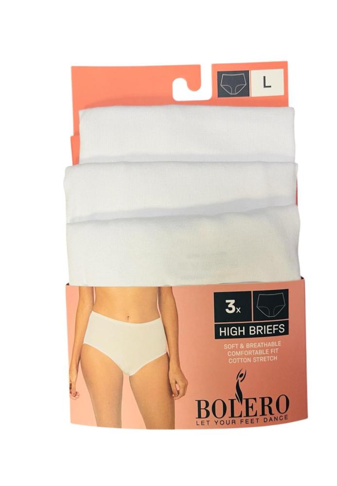 Chilot dama clasic, Set 3 Bucăți,Culoare alb, Engros