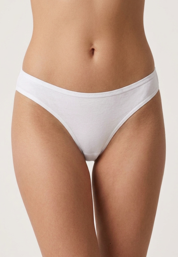 Chiloti Dama, Tanga ,Culoare Alb , Engros