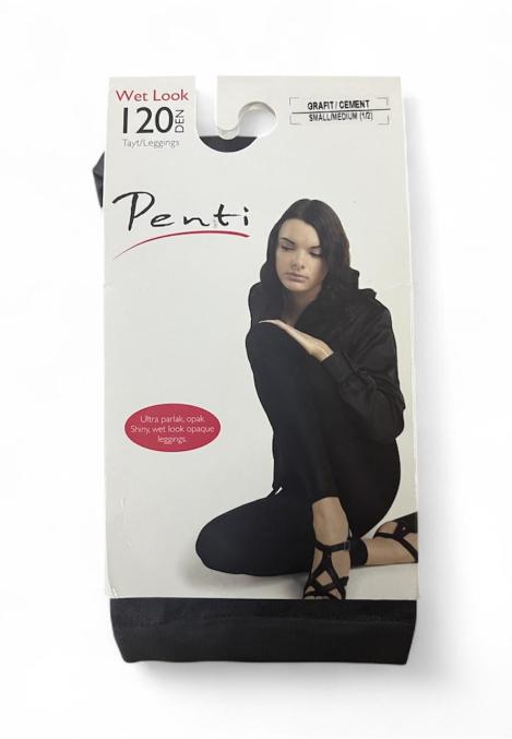 Colanți Penti 120 DEN ,, Wet Look", opaci, mat, Culoare Gri ,Engros