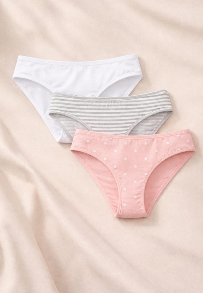 Chilot dama clasic, Set 3 Bucăți,Culoare diversificata, Engros