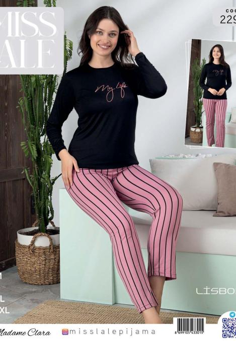 Pijama dama din lisbon, " My Life ",Culoare negru,En-gros