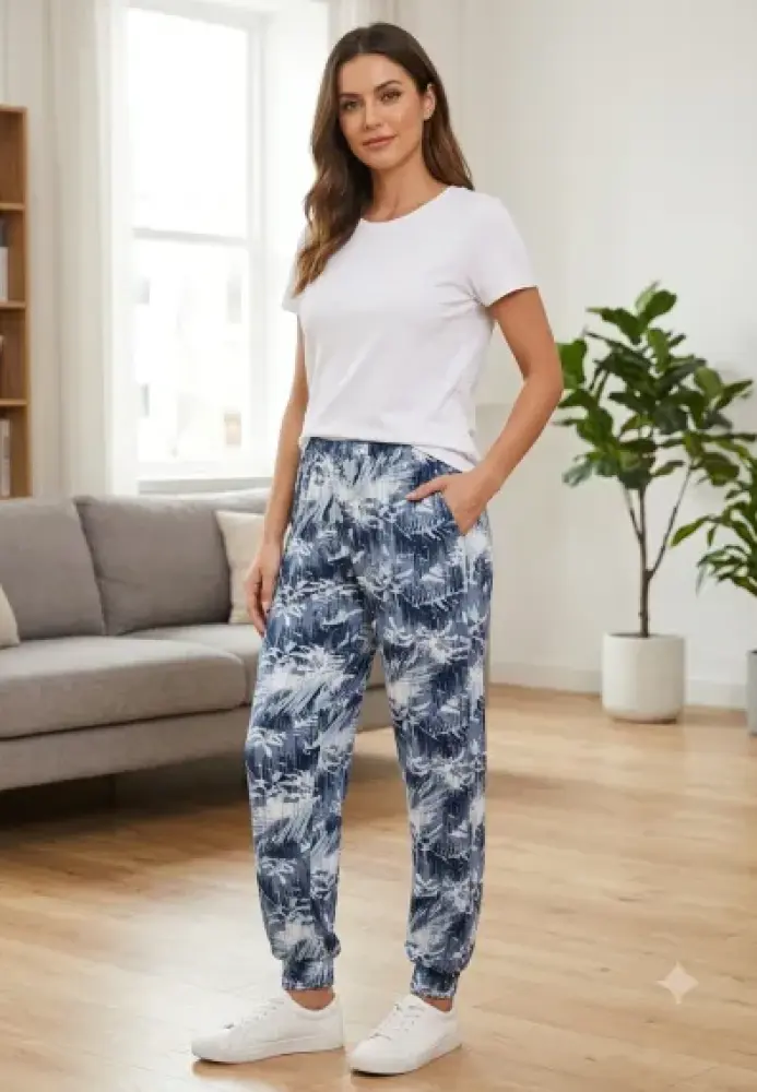Pantalon dama Serena vascoza cu buzunar si manseta ,Engros