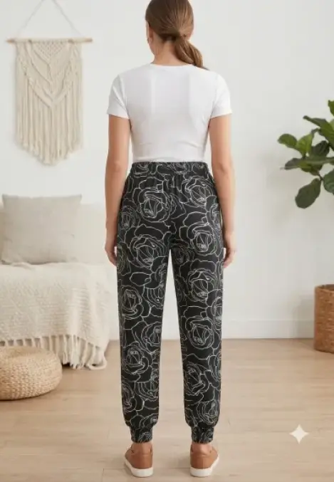 Pantalon dama Serena vascoza cu buzunar si manseta ,Engros