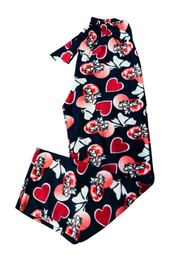 Pantaloni polar dama,culoare bleumarin cu rosu,En-gros