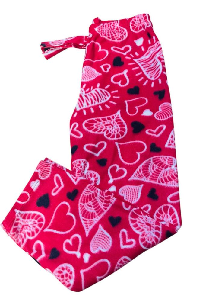 Pantaloni polar dama,culoare rosu cu alb,En-gros