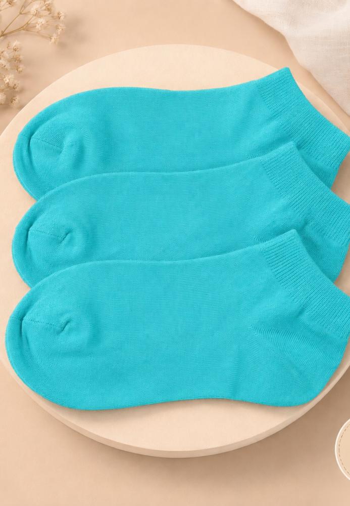 Șosete scurte barbat Serena 3/set– culoare turcoaz ,Engros
