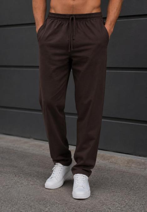 Pantalon trening barbat Serena ,culoarea maro ,Engros