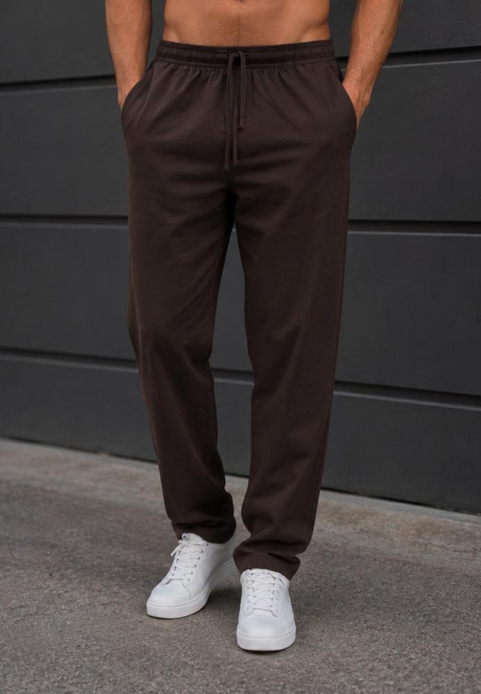 Pantalon trening barbat Serena ,culoarea maro ,Engros