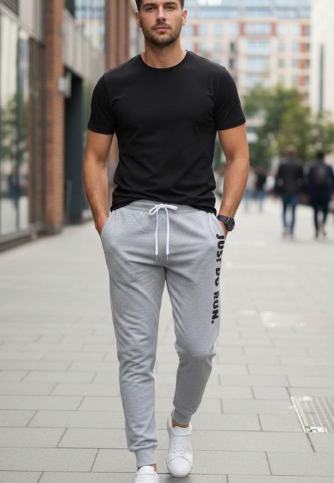 Pantaloni de sport barbat ,culoare gri ,Engros