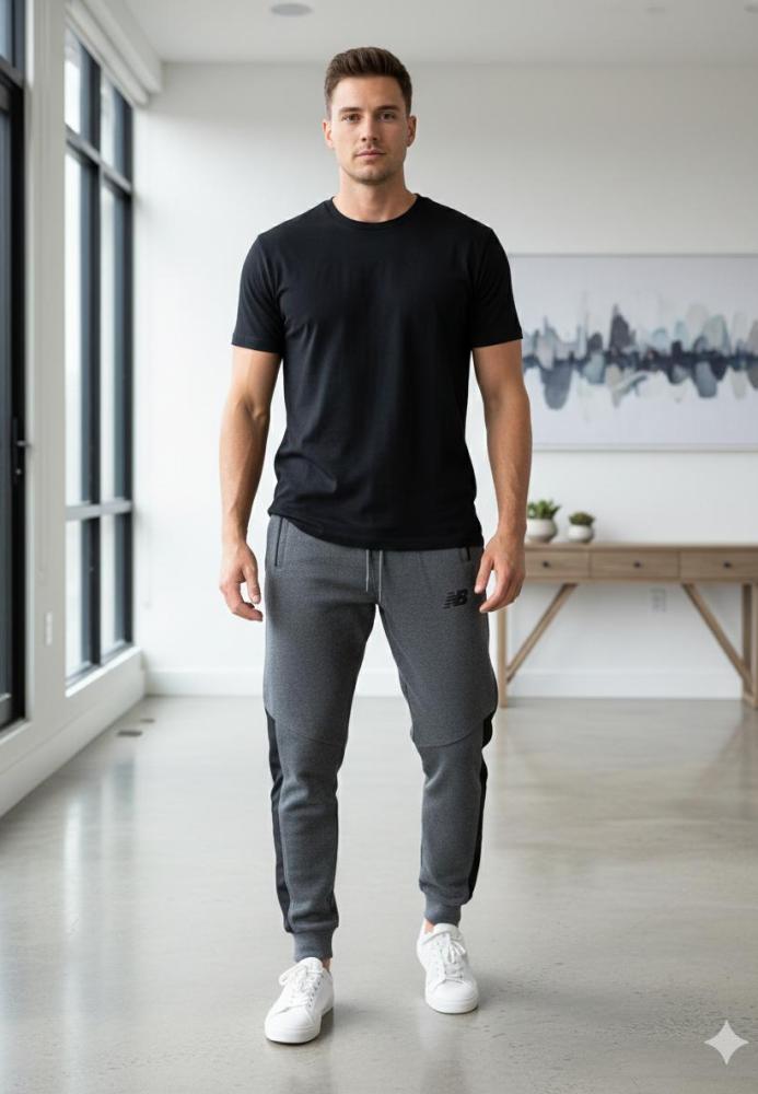 Pantaloni de sport barbat ,culoare gri inchis,Engros