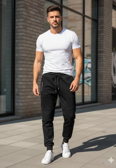 Pantaloni de sport barbat ,culoare negru,Engros