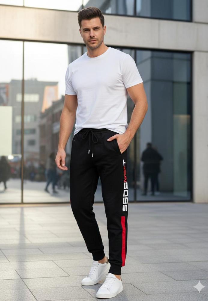 Pantaloni de sport barbat ,culoare negru,Engros