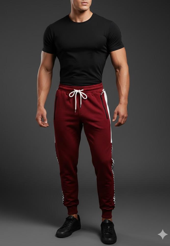 Pantaloni de sport barbat ,culoare visiniu ,Engros