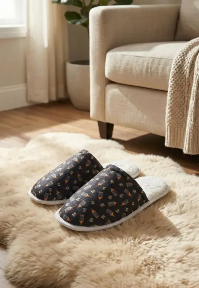 Papuci de casă pentru bărbați, model Whiskey ,En-gros
