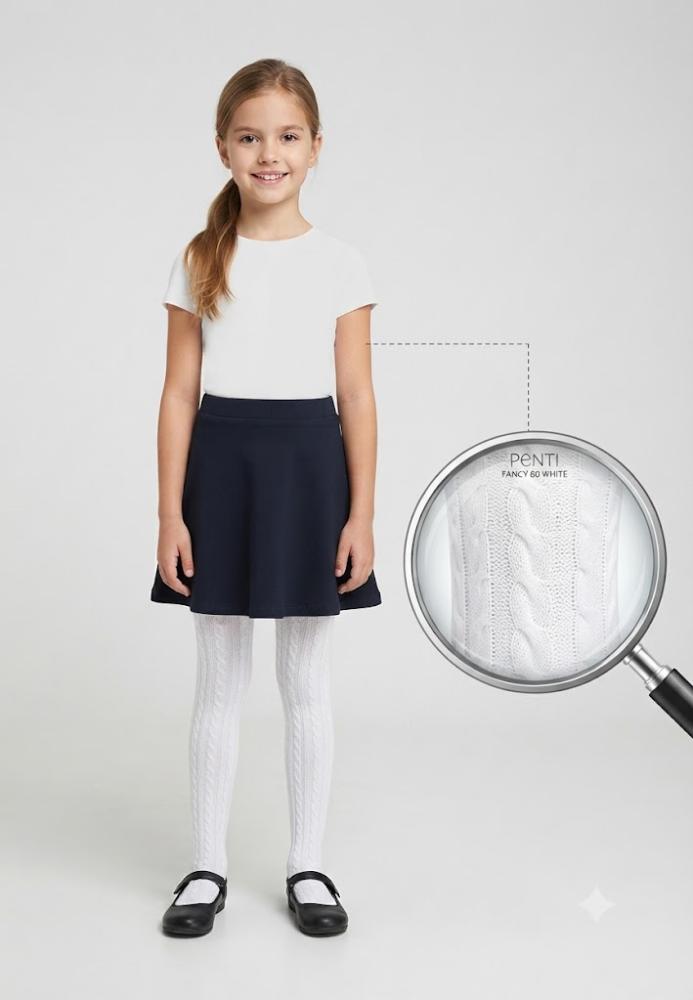 Dres fetițe Penti FANCY 80 den, culoare Alb, Engros