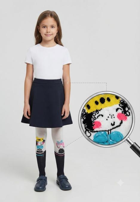 Dres fetițe Penti Young ,,BOY GIRL'', bumbac- mat, opac, Alb,Engros