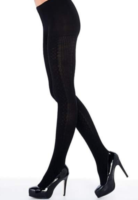 Dres damă Penti 220 DEN ,,Rosa''- cu model croșetat, Culoare negru,Engros