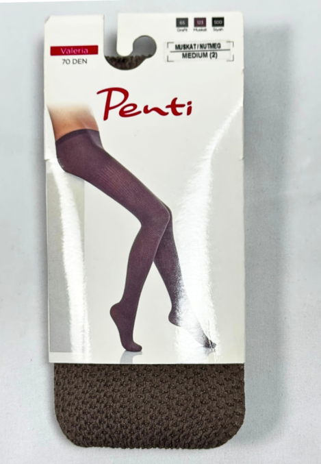 Dres damă Penti 70 DEN ,,Valeria''- cu model, Culoare Nucșoară ,Engros