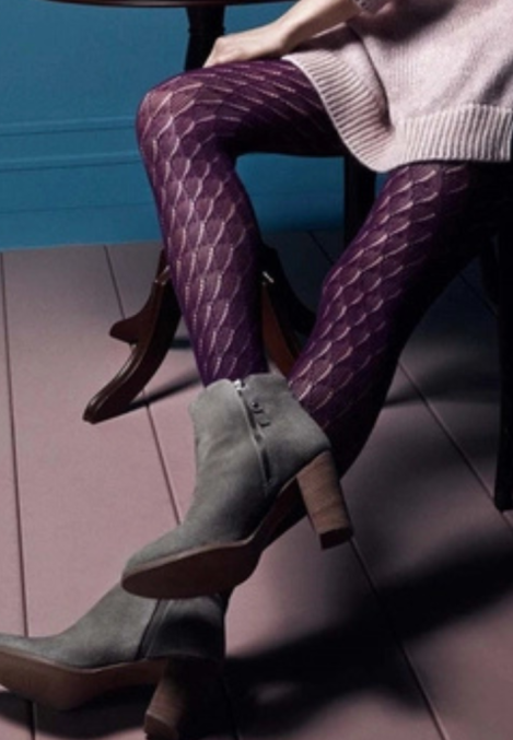 Dres damă Penti Colosio „Mirella”- Model croșetat cu plasă groasă, Culoare mov, Engros