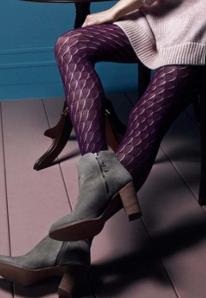 Dres damă Penti Colosio „Mirella”- Model croșetat cu plasă groasă, Culoare mov, Engros