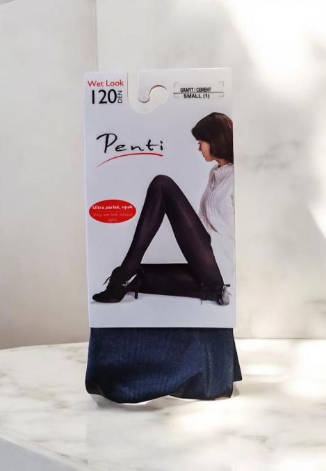 Dres damă Penti Wet Look, 120 DEN, culoare grafit – En-gros