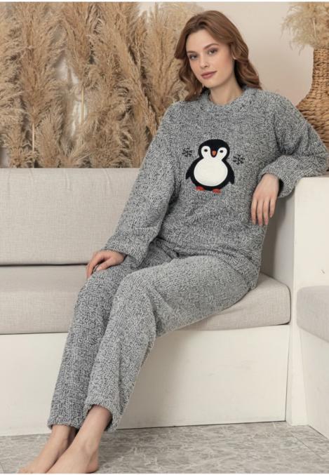 Pijama dama Cocolino , culoare gri,Engros