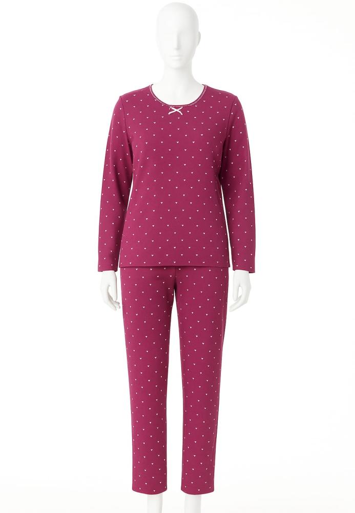 Pijama dama,vătuită,maneca lunga si pantaloni lungi,En-gros