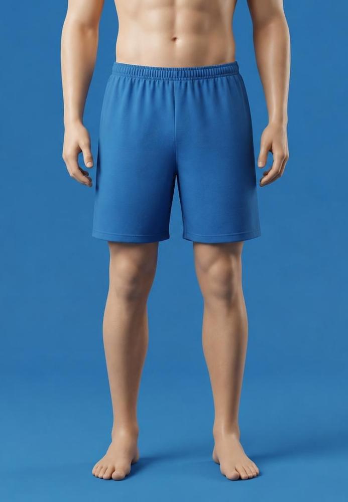 Pantaloni de pijama barbati scurti Serena ,culoare albastru, Engros