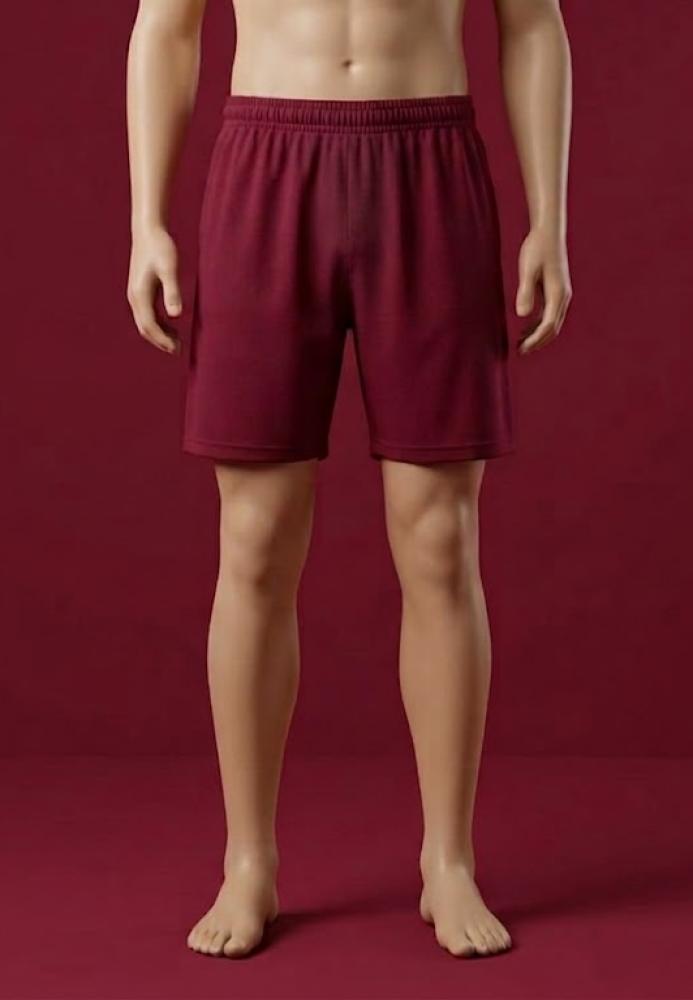 Pantaloni de pijama barbati scurti Serena ,culoare bordo, Engros