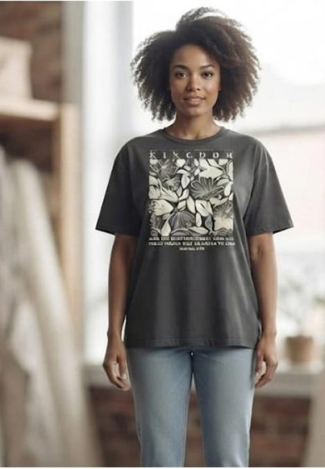 Tricou dama Serena "KINGDOM" ,culoarea gri inchis,Engros